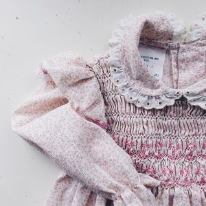 VINTAGE Hand Smocked Baby Dress